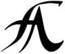 Black calligraphic AR monogram logo