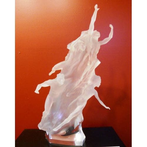 “Heroic spirit.” Sculpture, clear acrylic resin