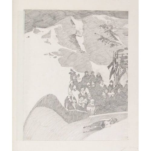 Luge Original Sketch 1994 Winter Olympic Games