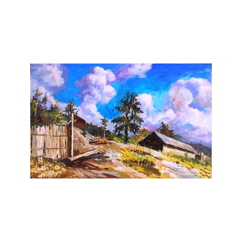 Untitled 14. A small house under the blue skies.