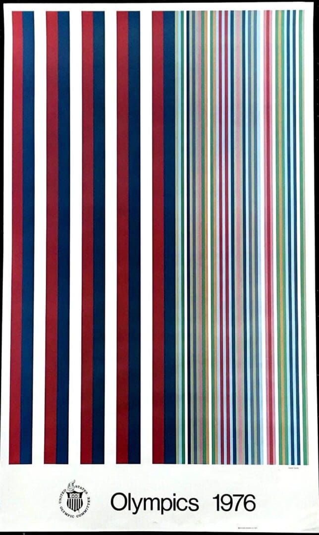 Vertical stripes in varying widths and colors on fabric or wallpaper.